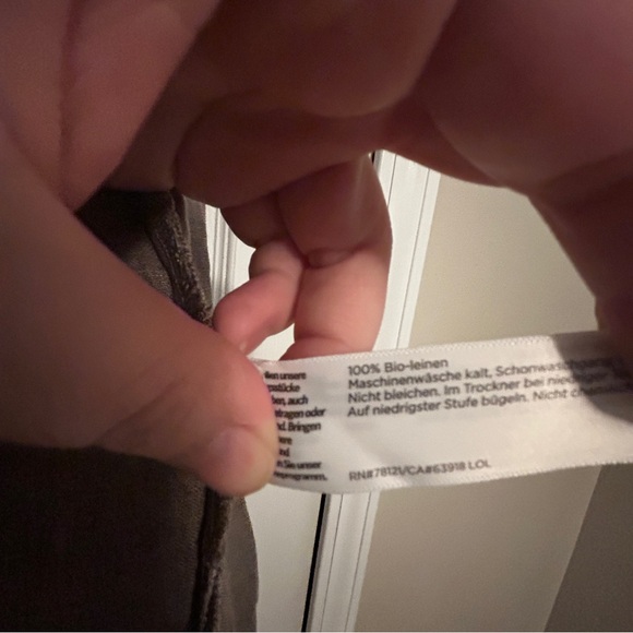 Eileen Fisher Mocha Brown Linen Button-Up Shirt - Picture 7 of 7